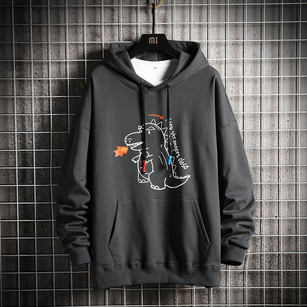 2021 new autumn spring casual hoodies men's sweatshirts hooded long sleeve cartoon dinosaur pattern men pullovers korean trendy style g, Black
2021 new autumn spring casual hoodies men's sweatshirts hooded long sleeve cartoon dinosaur pattern men pullovers korean trendy style g, Black