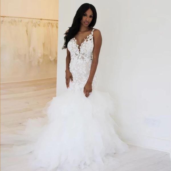 2021 vintage african wedding dresses v-neck appliques lace ruffles plus size mermaid bridal gowns formal lady wedding gowns novia vestido, White
2021 vintage african wedding dresses v-neck appliques lace ruffles plus size mermaid bridal gowns formal lady wedding gowns novia vestido, White