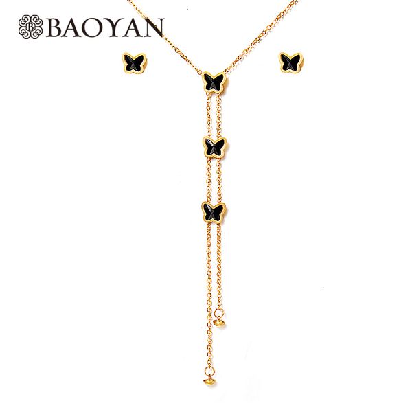 factoryblb6butterfly gold luxury baoyan wedding dubai bridal black fashion stainless steel jewelry sets for women
factoryblb6butterfly gold luxury baoyan wedding dubai bridal black fashion stainless steel jewelry sets for women