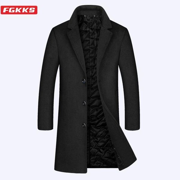 fgkks fashion brand men wool blend coat winter new men warm thick slim wool blend coats casual overcoat male1, Black
fgkks fashion brand men wool blend coat winter new men warm thick slim wool blend coats casual overcoat male1, Black