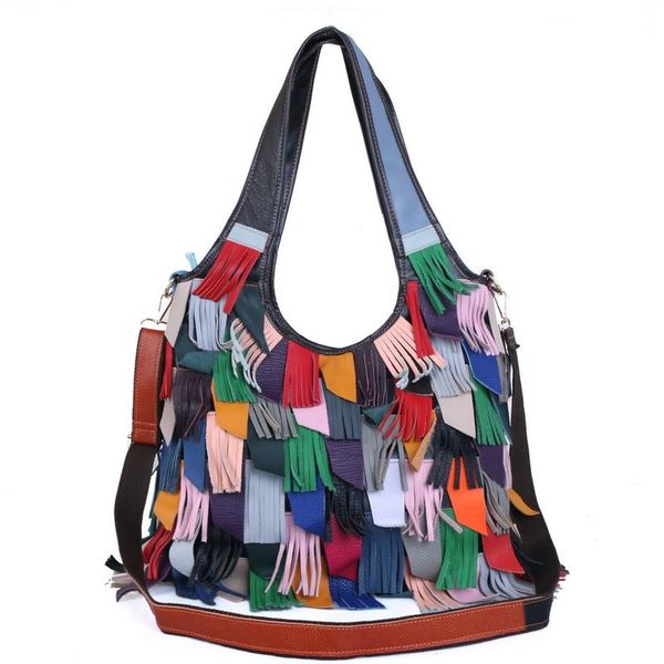 ginyezi first layer cow leather women's color tassel leather stitching shoulder bag for women's girls color small square handbag
ginyezi first layer cow leather women's color tassel leather stitching shoulder bag for women's girls color small square handbag