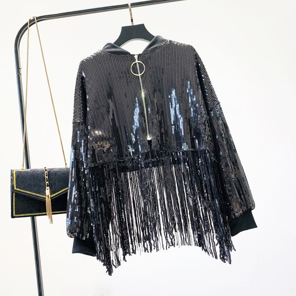 bling silver/gold sequined basic jacket coat autumn female tassel bomber jacket women singer y2k bomber jackets sa369s30 201013, Black;brown
bling silver/gold sequined basic jacket coat autumn female tassel bomber jacket women singer y2k bomber jackets sa369s30 201013, Black;brown