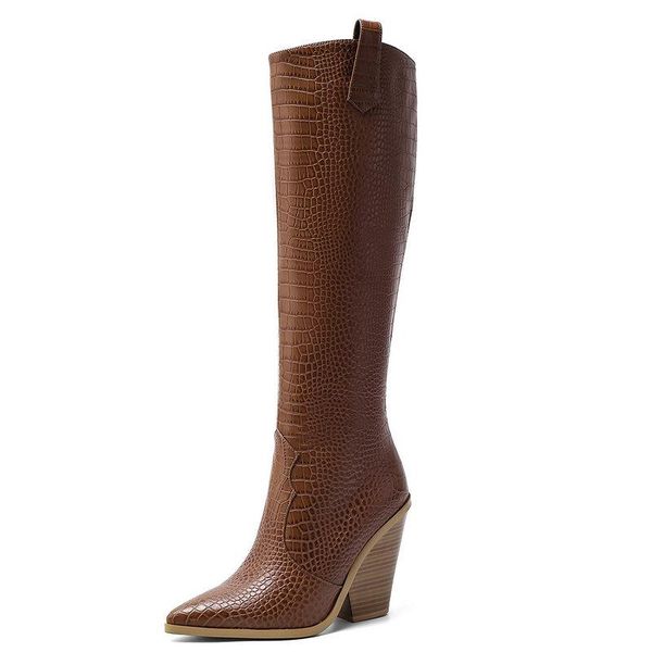 boots fashion knee high faux leather autumn winter women wedges heels long western cowboy zipper shoes, Black
boots fashion knee high faux leather autumn winter women wedges heels long western cowboy zipper shoes, Black