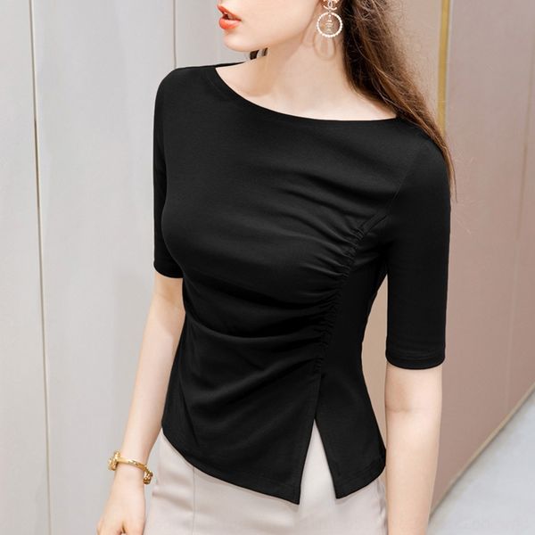 exfiz mid sleeve ej3lh autumn 2020 new coat t-shirt women's five sleeve t-shirt design sense split pleated waist for women women's, White
exfiz mid sleeve ej3lh autumn 2020 new coat t-shirt women's five sleeve t-shirt design sense split pleated waist for women women's, White