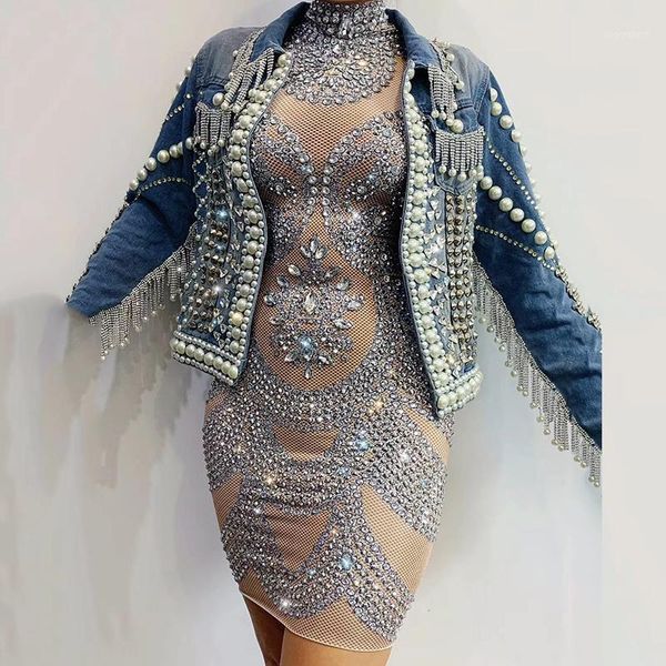 rhinestones dress pearls rivet denim jacket women singer dancer celebrity dresses bar birthday outfit evening prom wear dj19311, Black;red
rhinestones dress pearls rivet denim jacket women singer dancer celebrity dresses bar birthday outfit evening prom wear dj19311, Black;red