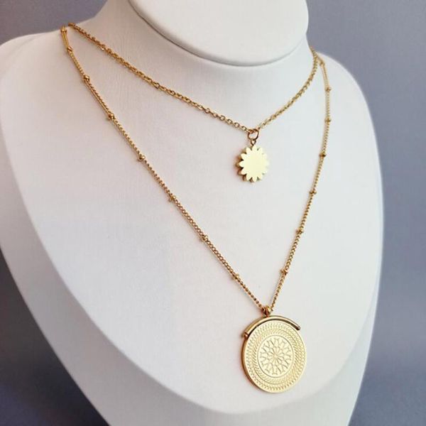 chains stainless steel fashion trend women gold snow thin pendant necklace double layer disc necklaces jewelry gift for him, Silver
chains stainless steel fashion trend women gold snow thin pendant necklace double layer disc necklaces jewelry gift for him, Silver