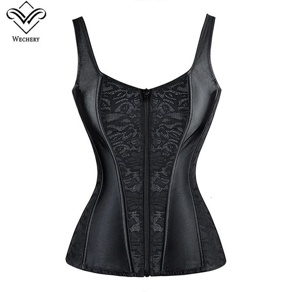 wechery women steampunk corset push up leather corselet lace up zipper bustiers korset for posture vest waist trainer y19070201, Black;white
wechery women steampunk corset push up leather corselet lace up zipper bustiers korset for posture vest waist trainer y19070201, Black;white