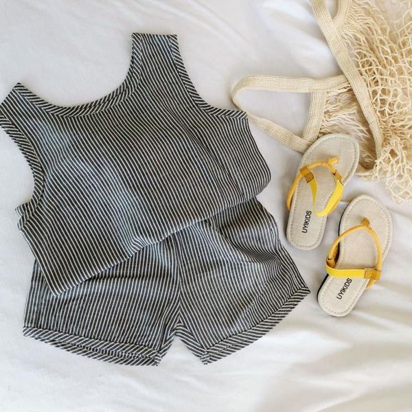 clothing sets korean style cotton linen striped clothes for children summer boys girls sleeveless vest and shorts1, White
clothing sets korean style cotton linen striped clothes for children summer boys girls sleeveless vest and shorts1, White
