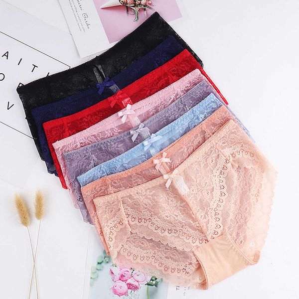 women new lace mid-waist mesh stitching ladies panties women's shirts female underwear, Black;pink
women new lace mid-waist mesh stitching ladies panties women's shirts female underwear, Black;pink