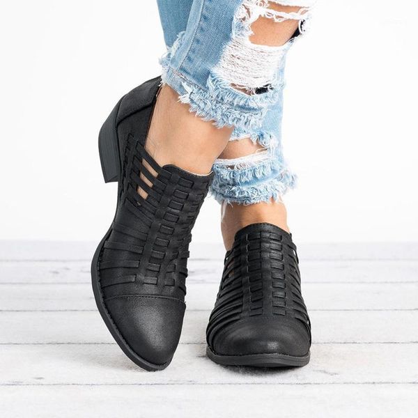 women pointed boots woman toe ladies pu leather women's low heel slip on vintage square heels female shoes plus size1, Black
women pointed boots woman toe ladies pu leather women's low heel slip on vintage square heels female shoes plus size1, Black
