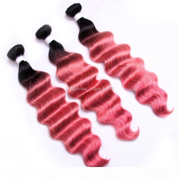 two tone 1b pink human hair deep wave pink hair bundles 3pcs lot russian virgin remy hair extensions double weft no tangle & shed, Black;brown
two tone 1b pink human hair deep wave pink hair bundles 3pcs lot russian virgin remy hair extensions double weft no tangle & shed, Black;brown