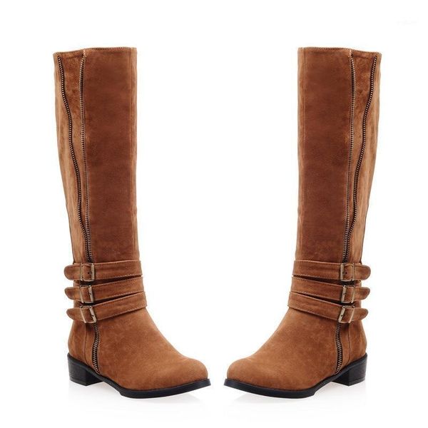 women knee high boots suede leather low heels ladies shoes autumn winter buckle strap vintage riding boots plus size botas mujer1, Black
women knee high boots suede leather low heels ladies shoes autumn winter buckle strap vintage riding boots plus size botas mujer1, Black