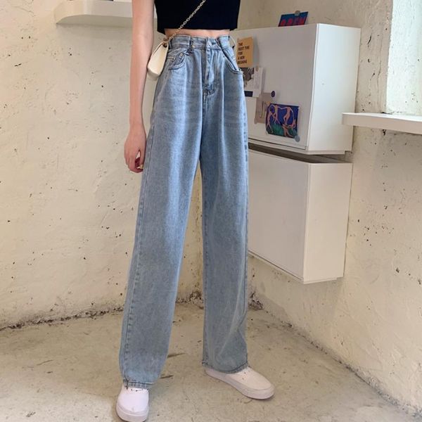 whcw cgdsr solid vintage streetwear high waist jeans woman 2020 autumn winter denim pants women denim trousers korean style pant1, Blue
whcw cgdsr solid vintage streetwear high waist jeans woman 2020 autumn winter denim pants women denim trousers korean style pant1, Blue