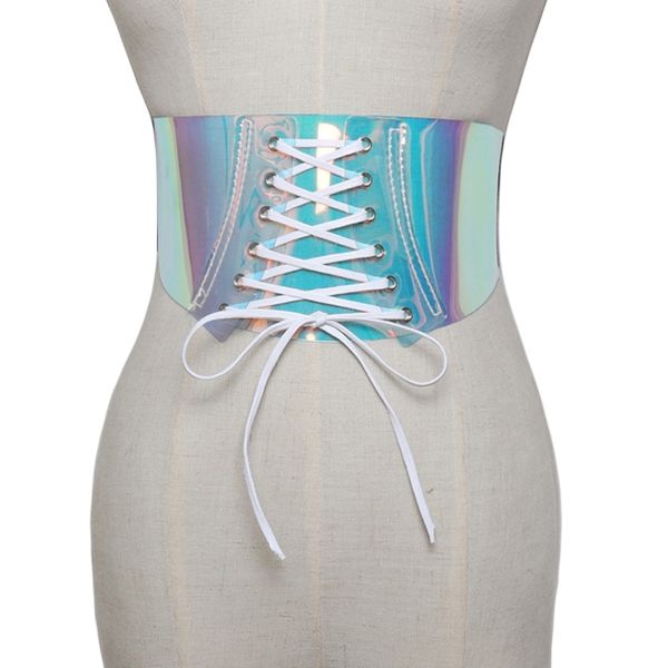 new bandage transparent clear hologram fashion pvc wide belts laser belt girls women accessories y200513, Black;brown
new bandage transparent clear hologram fashion pvc wide belts laser belt girls women accessories y200513, Black;brown