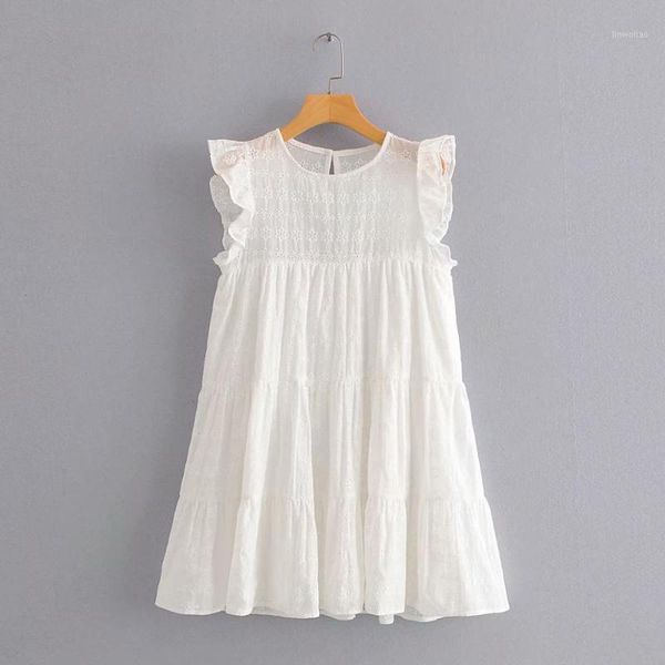 new women sweet ruffles hollow out embroidery white mini dress chic female o neck sleeveless casual vestido party dresses ds37081, Black;gray
new women sweet ruffles hollow out embroidery white mini dress chic female o neck sleeveless casual vestido party dresses ds37081, Black;gray