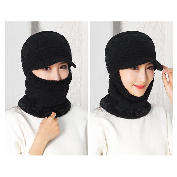 women bib beanie hat one-piece bobble scarf mask set men knitted winter thick warm windproof snow ski cap casquette #yj, Black
women bib beanie hat one-piece bobble scarf mask set men knitted winter thick warm windproof snow ski cap casquette #yj, Black