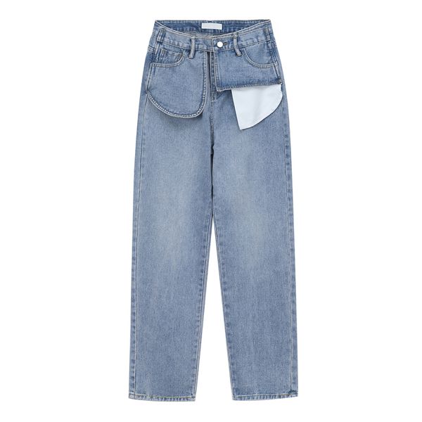 new high-waisted wide-leg jeans women's straight leg loose daddy pants trendy autumn 2020, Blue
new high-waisted wide-leg jeans women's straight leg loose daddy pants trendy autumn 2020, Blue