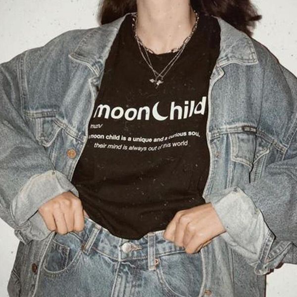 kuakuayu hjn moon child women oversized saying tees short sleeve graphic slogan summer aesthetic cotton tumblr tshirt, White
kuakuayu hjn moon child women oversized saying tees short sleeve graphic slogan summer aesthetic cotton tumblr tshirt, White