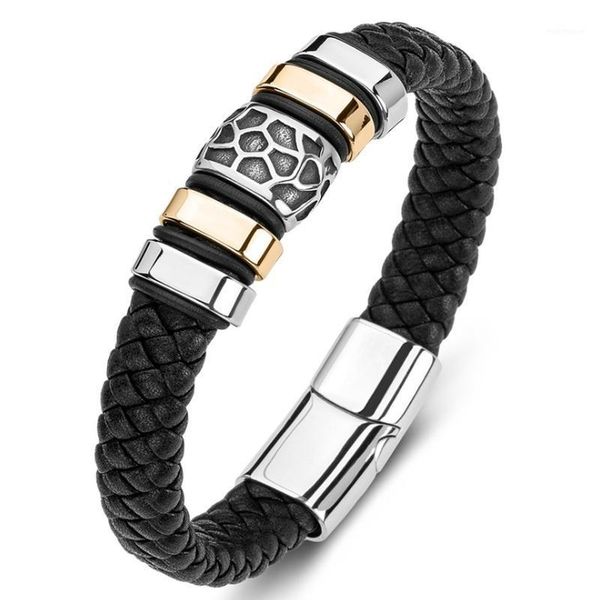 bangle classic fashion men's and women's leather five-ring punk braided bracelet all-match accessories1, Black
bangle classic fashion men's and women's leather five-ring punk braided bracelet all-match accessories1, Black