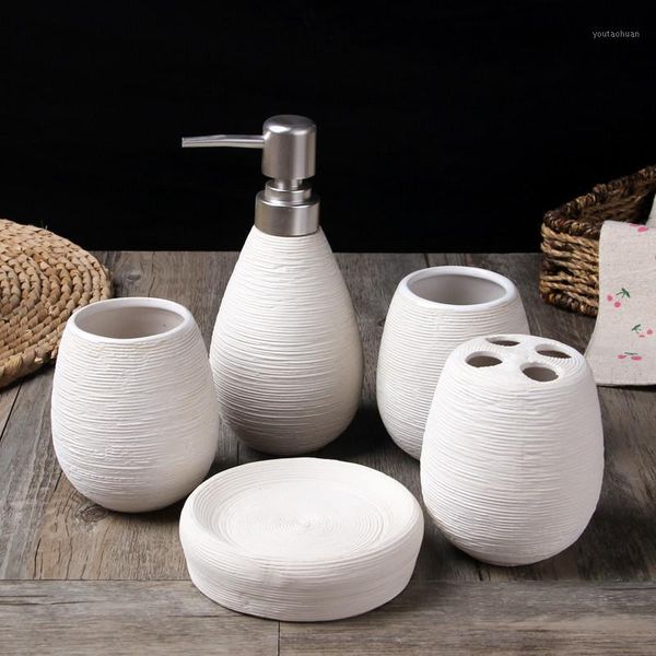 bath accessory set european ceramic bathroom five-piece washroom supplies creative hand-drawing wash cup suit yhj0102051
bath accessory set european ceramic bathroom five-piece washroom supplies creative hand-drawing wash cup suit yhj0102051