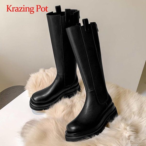 krazing pot equestrian boots natural leather patchwork platform round toe thick med heel zipper beauty lady knee-high boots l07, Black
krazing pot equestrian boots natural leather patchwork platform round toe thick med heel zipper beauty lady knee-high boots l07, Black
