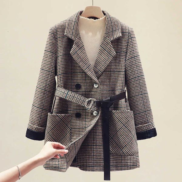 quilted plaid women's 2020 spring autumn korean thickening popular leopard blazers woolen coat female casual e369, Black
quilted plaid women's 2020 spring autumn korean thickening popular leopard blazers woolen coat female casual e369, Black