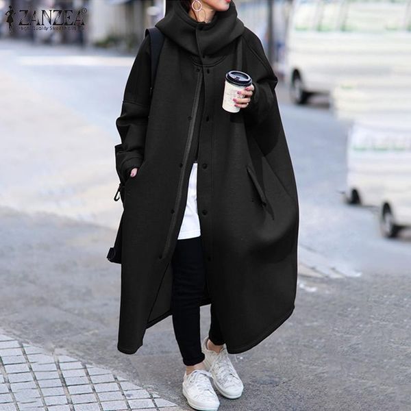zanzea long sleeve outwear casual hoodies fashion women winter sweatshirt coats autumn loose zipper long jackets female overcoat, Black;brown
zanzea long sleeve outwear casual hoodies fashion women winter sweatshirt coats autumn loose zipper long jackets female overcoat, Black;brown