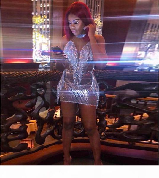 ceremokiss sequin dress women 2019 night club party dress halter lace tassel mini dresses summer backless bodycon vestidos, Black;gray
ceremokiss sequin dress women 2019 night club party dress halter lace tassel mini dresses summer backless bodycon vestidos, Black;gray