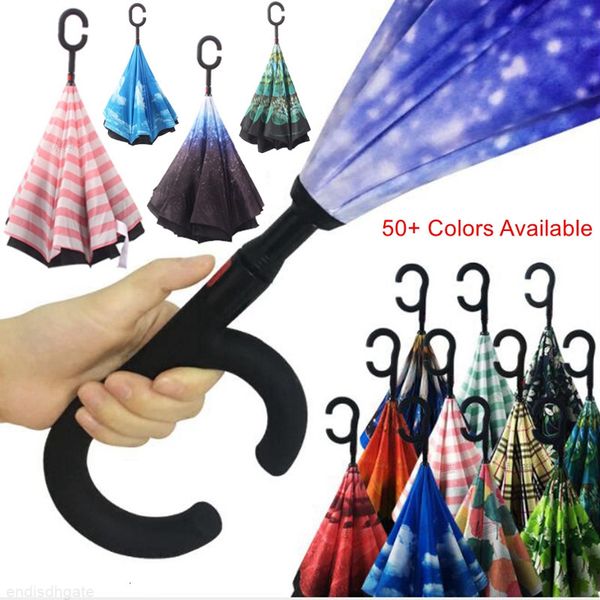 windproof inverted umbrella sunny rainy reverse folding umbrellas double layer self stand inside out c handle hook umbrella custom
windproof inverted umbrella sunny rainy reverse folding umbrellas double layer self stand inside out c handle hook umbrella custom