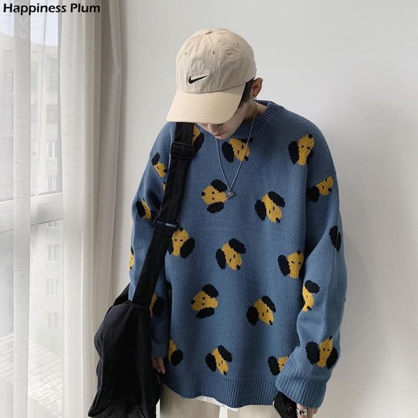 men's sweaters autumn and winter trend street loose casual cute wild cartoon pattern round neck sweater clothes men hombre, White;black
men's sweaters autumn and winter trend street loose casual cute wild cartoon pattern round neck sweater clothes men hombre, White;black
