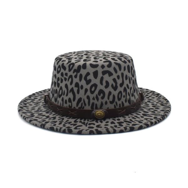 wide brim hats leopard print fedoras hat for women wool flat vintage belt bowler men jazz p19, Blue;gray
wide brim hats leopard print fedoras hat for women wool flat vintage belt bowler men jazz p19, Blue;gray