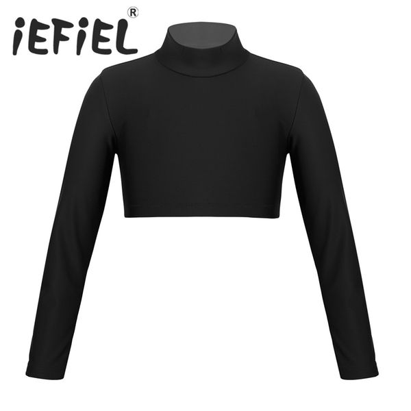 children kid girls crop solid color long sleeves neck crop for dancing stage performance workout ballet class dance y200409, Blue
children kid girls crop solid color long sleeves neck crop for dancing stage performance workout ballet class dance y200409, Blue