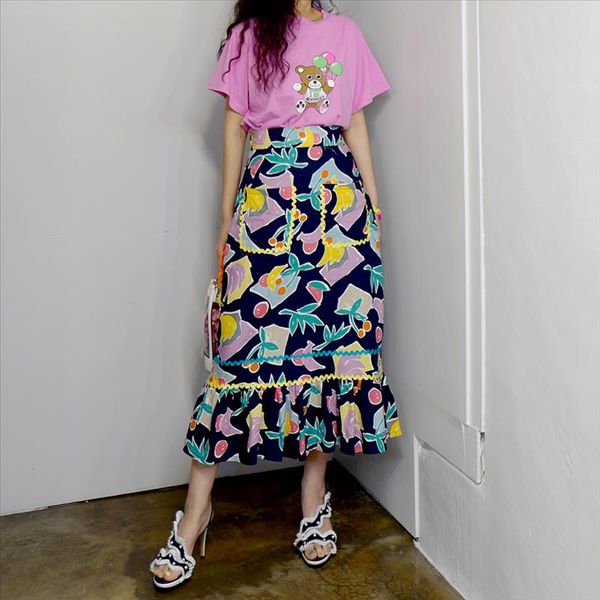 sweet floral skirt high waist pockets a line slim skirt sweet colorful fruit pattern ruffle skirt summer 2020, Black
sweet floral skirt high waist pockets a line slim skirt sweet colorful fruit pattern ruffle skirt summer 2020, Black