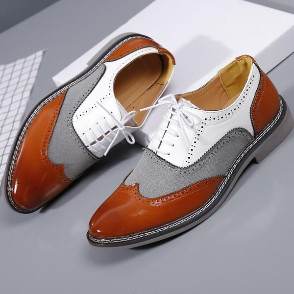 dress shoes men luxury brogue style lace up wedding fashion leather patchwork formal party oxfords pointed toe, Black
dress shoes men luxury brogue style lace up wedding fashion leather patchwork formal party oxfords pointed toe, Black