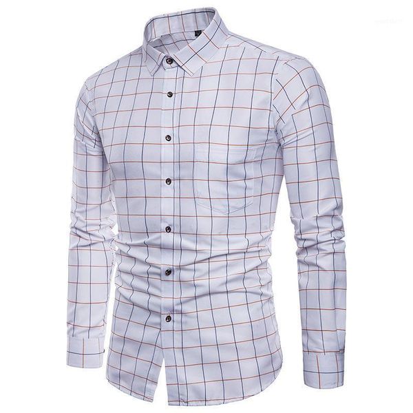 white men plaid shirt long sleeve business banquet mens dress shirt large size 5xl slim shirts man1, White;black 
white men plaid shirt long sleeve business banquet mens dress shirt large size 5xl slim shirts man1, White;black