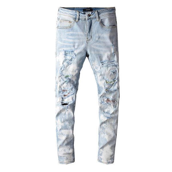 mens jeans #632 distressed motorcycle biker jeans slim ripped hole stripe famous denim men pants jeans, Blue
mens jeans #632 distressed motorcycle biker jeans slim ripped hole stripe famous denim men pants jeans, Blue