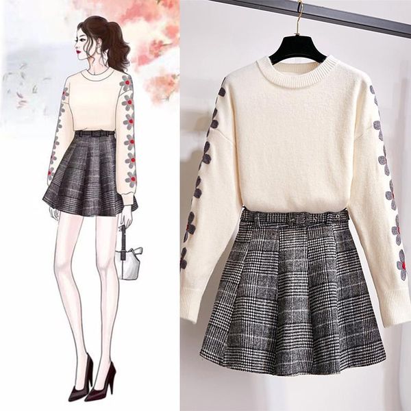 plaid umbrella skirt suits very fairy pullovers bitter fleabane bitter fleabane two-piece outfit, Gray
plaid umbrella skirt suits very fairy pullovers bitter fleabane bitter fleabane two-piece outfit, Gray