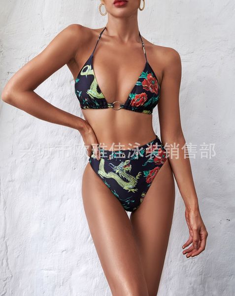 2020 new dragon bikini swimsuit suit, White;black
