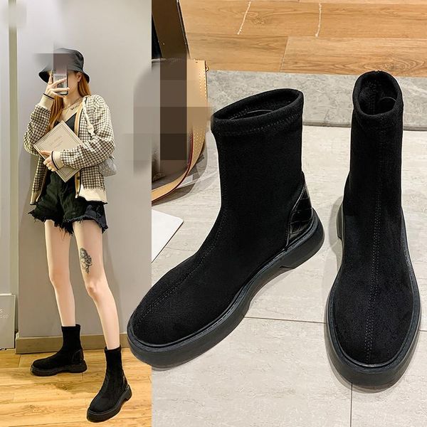 rock shoes woman low heels booties women's mid calf boots luxury designer booties ladies round toe boots-women fashion, Black
rock shoes woman low heels booties women's mid calf boots luxury designer booties ladies round toe boots-women fashion, Black