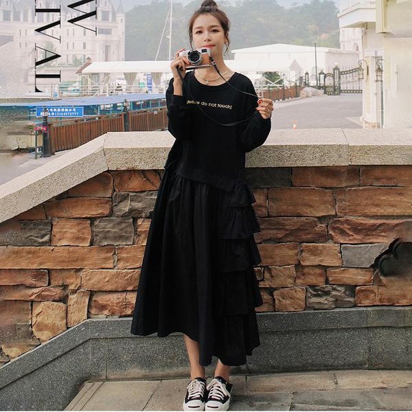 2021 new female dress spring new oversized long sewing xl-6xl loose fashion around the neck sweater dress2h 5dek, Black;gray
2021 new female dress spring new oversized long sewing xl-6xl loose fashion around the neck sweater dress2h 5dek, Black;gray