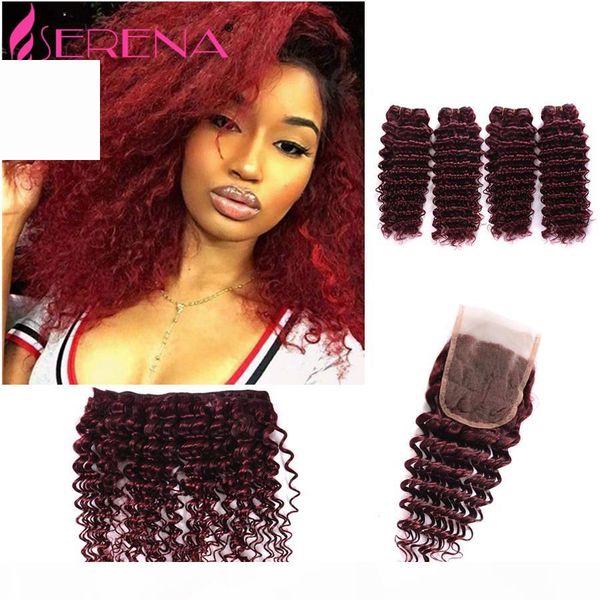 burgundy wine red kinky deep curly virgin hair with closure cabelos humano virgin hair bundle deals with closure peruvian braid 99j bundles, Black;brown
burgundy wine red kinky deep curly virgin hair with closure cabelos humano virgin hair bundle deals with closure peruvian braid 99j bundles, Black;brown