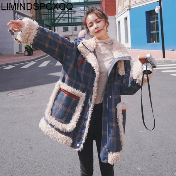size more lambswool mend cotton clothes winter thicken warm trellis women's retro chaquettes mujer u57e, Black
size more lambswool mend cotton clothes winter thicken warm trellis women's retro chaquettes mujer u57e, Black