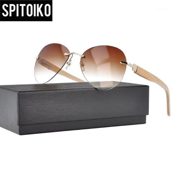 spring hinge rimless sunglass with bamboo temple sun glasses sunshades spectacles optical frame1, White;black
spring hinge rimless sunglass with bamboo temple sun glasses sunshades spectacles optical frame1, White;black