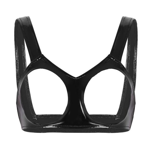 bras women wet look leather bustier clubwear latex mini bra open cups porno lingerie female hollow out nipples unlined, Red;black
bras women wet look leather bustier clubwear latex mini bra open cups porno lingerie female hollow out nipples unlined, Red;black