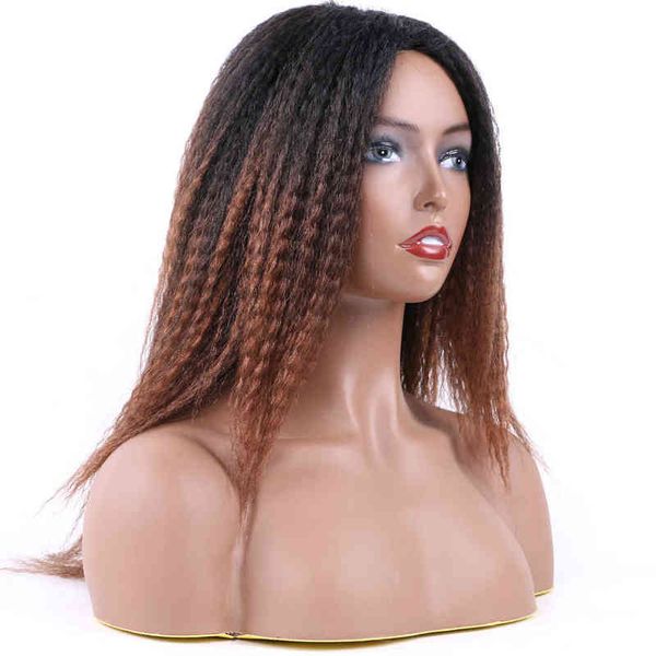 hair 14 inches short ombre kinky curly afro synthetic for women medium part black natural female 220301, Black;brown
hair 14 inches short ombre kinky curly afro synthetic for women medium part black natural female 220301, Black;brown