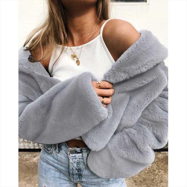 women faux fur coat winter keep warm solid color outerwear loose fur coat plush outwear teddy jacket veste fourrure femme, Black
women faux fur coat winter keep warm solid color outerwear loose fur coat plush outwear teddy jacket veste fourrure femme, Black