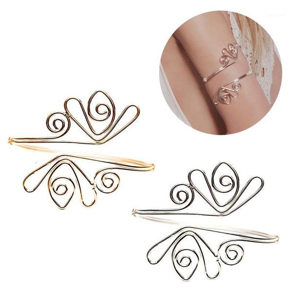 arm jewelry fashion punk copper bracelet gold silver color hollow flowers arm bracelet gift for girl femme1, Black
arm jewelry fashion punk copper bracelet gold silver color hollow flowers arm bracelet gift for girl femme1, Black
