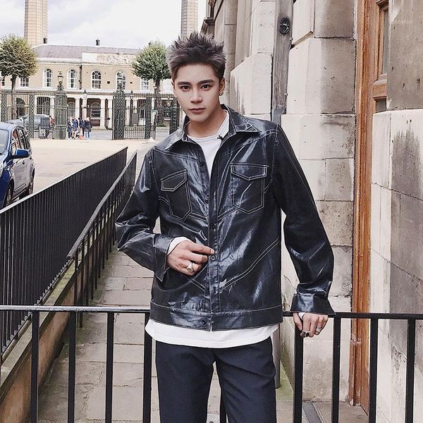 spring and autumn men's jacket korean version of the trend of casual slim body short trench coat men's coat.1, Black;brown 
spring and autumn men's jacket korean version of the trend of casual slim body short trench coat men's coat.1, Black;brown