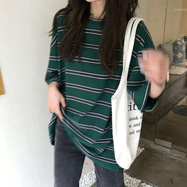 big size women clothing korea womens shirts striped o-neck casual loose half sleeve tee ropa de verano mujer 20191, White
big size women clothing korea womens shirts striped o-neck casual loose half sleeve tee ropa de verano mujer 20191, White
