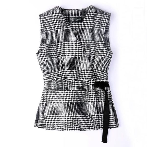 fashion vest for women v neck with sashes wool sleeveless cardigan female 2019 autumn new casual waistcoat plus size 2xl ds80631, Black;white
fashion vest for women v neck with sashes wool sleeveless cardigan female 2019 autumn new casual waistcoat plus size 2xl ds80631, Black;white